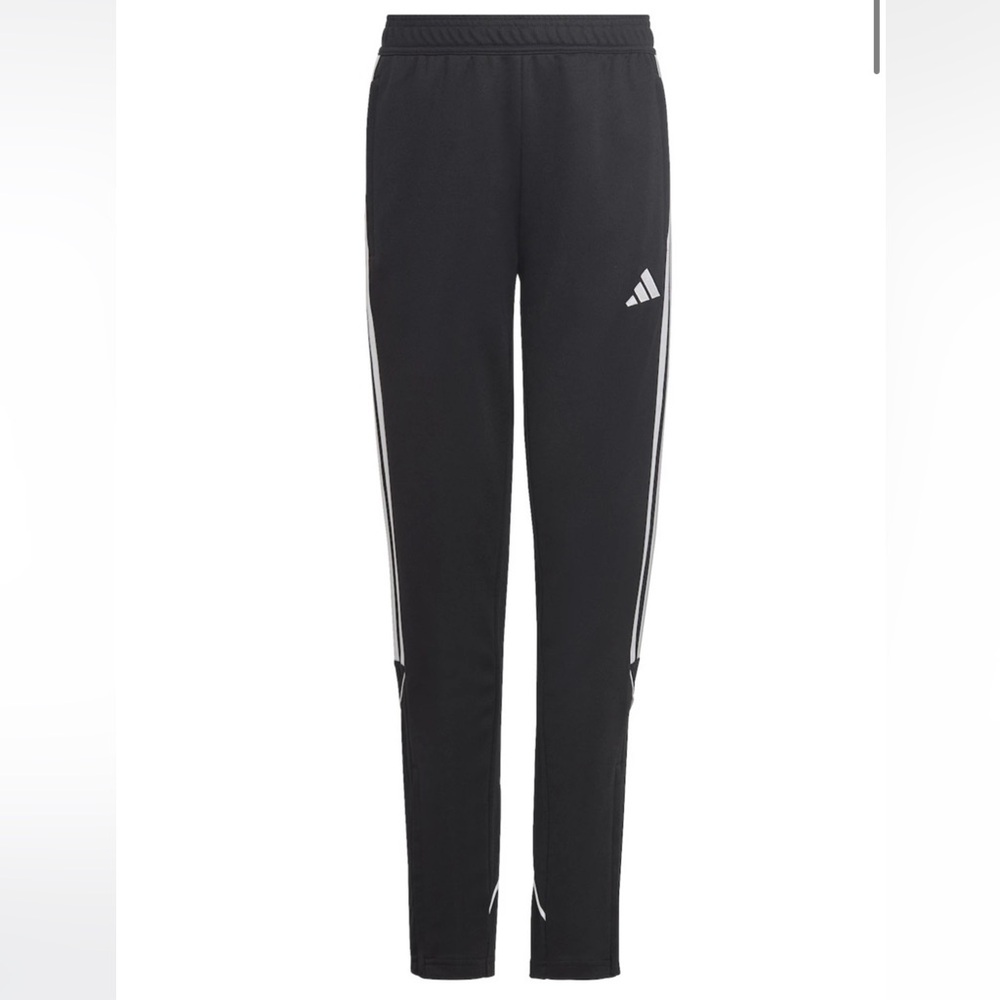 Adidas Girls Tiro 23 Soccer League Track Pants Black White Stripe Drawstring XL